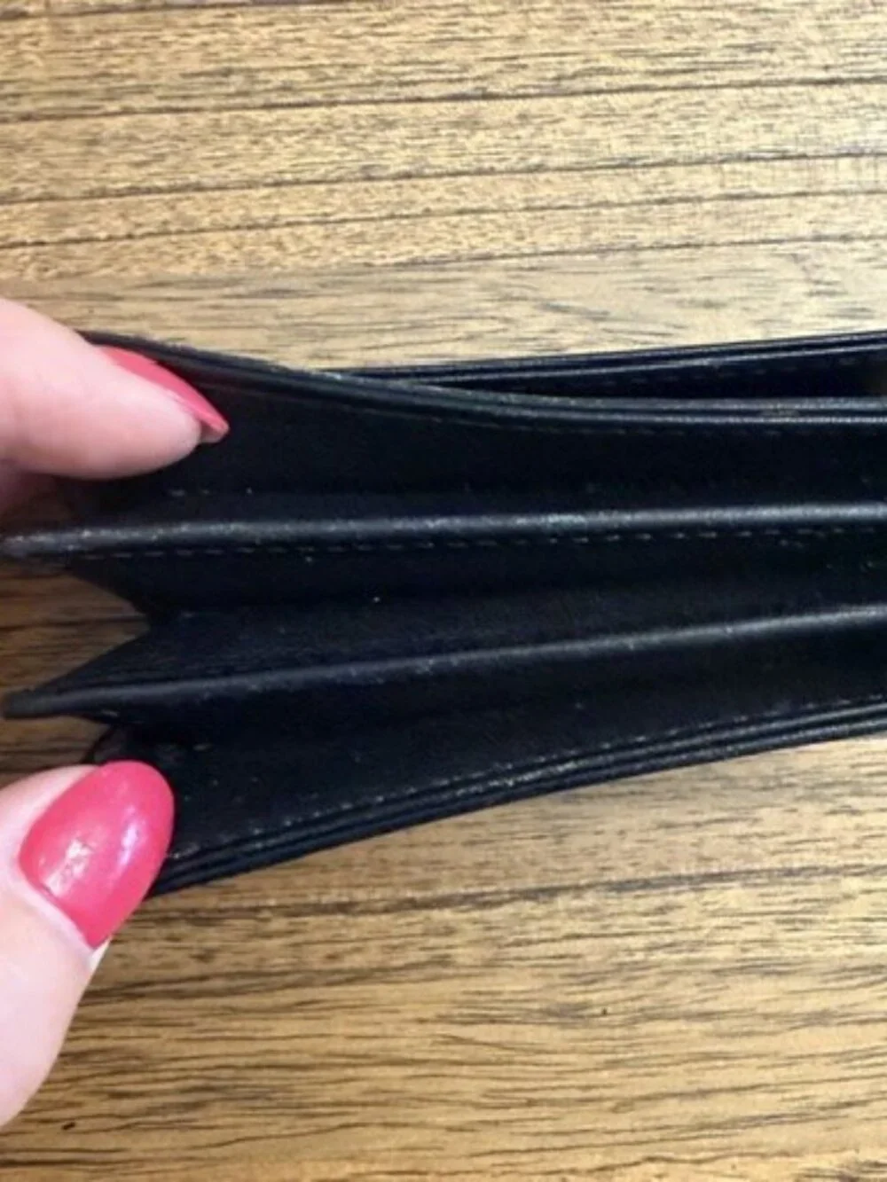 COACH Unisex Black Leather Card Case Wallet